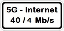 5G Bezdrátový Internet 40/4 Mb/s