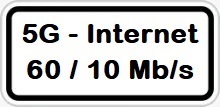 5G Bezdrátový Internet 60/10 Mb/s