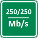 Rychlost Internetu 250 mbps optika