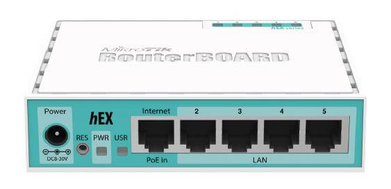 MikroTik RouterBOARD hEX RB750 bez Wi-Fi